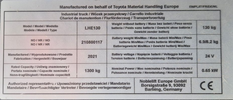 Unknown range 1255 Toyota LHE 130