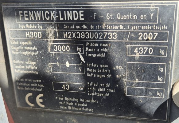 Chariot élévateur diesel Fenwick Linde H30D