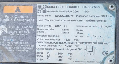 Chariot élévateur diesel Hyster H4.00XM-6 - 16